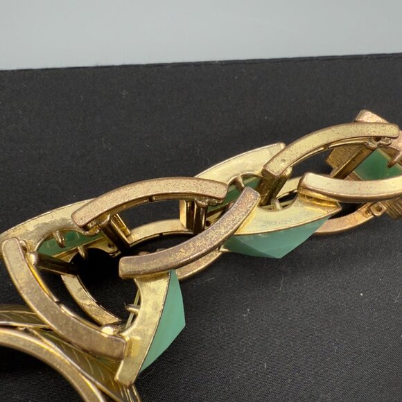 Vtg Chunky Bracelet Bangle Clamper Lot Gold Tone Silver Tone Beaded Chain Link - Picture 15 of 16